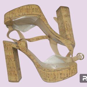 Steve Madden platform heels size 8.5 in tan Maxwell style Nordstrom.